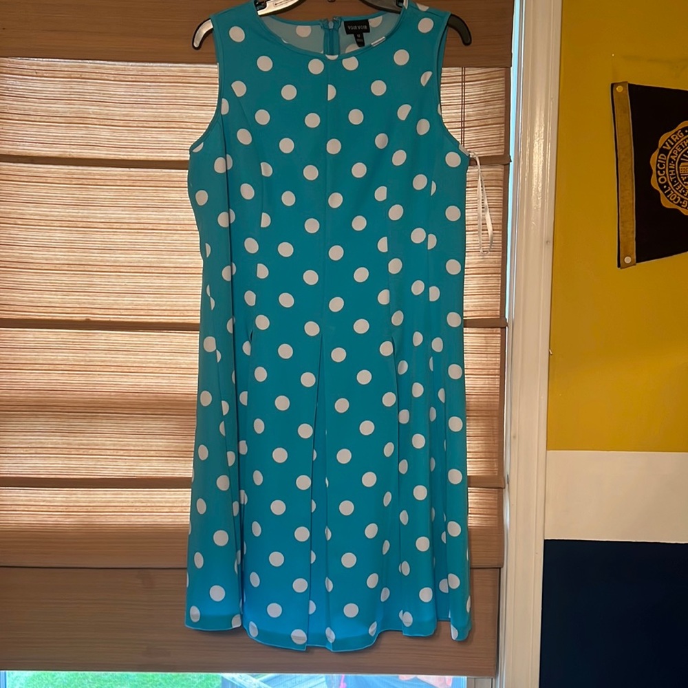 Tank dress with pleated skirt